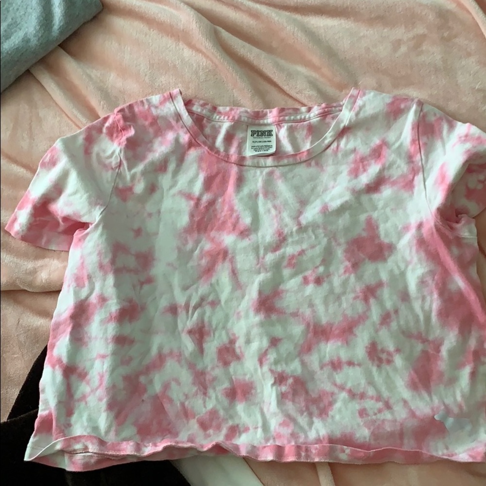 VS PINK cropped tee size S